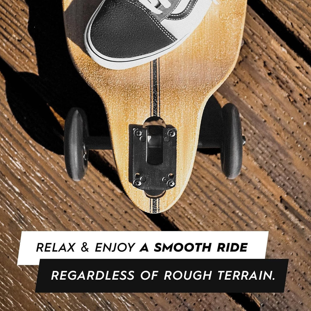 Longboards Bamboo Longboards for Cruising, Carving, Free-Style, Downhill and Dancing (Bamboo Drop & Fiberglass
