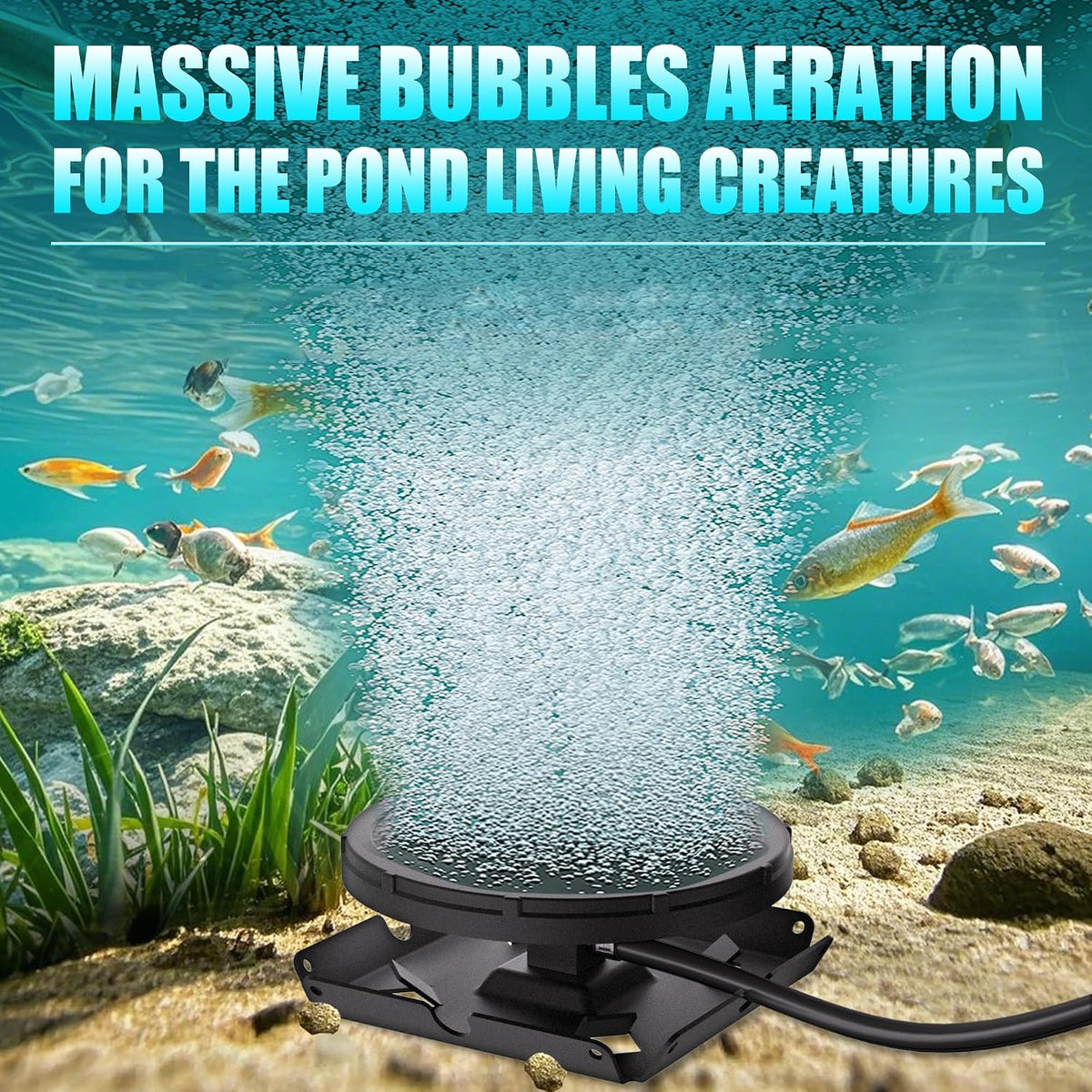 PAS20AD Pond & Lake Aeration Replacement Kit – Coated Steel Chassis with Membrane Diffuser for Pond Aerator Systems