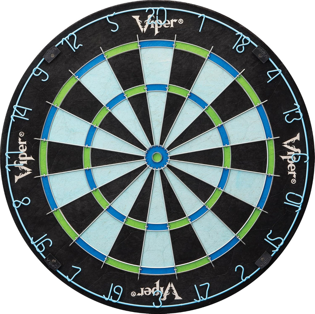 Viper Chroma Regulation Sisal Bristle Steel Tip Dart Board for Adults | 17.75 Inch Dartboard, Triangular Spider Wire