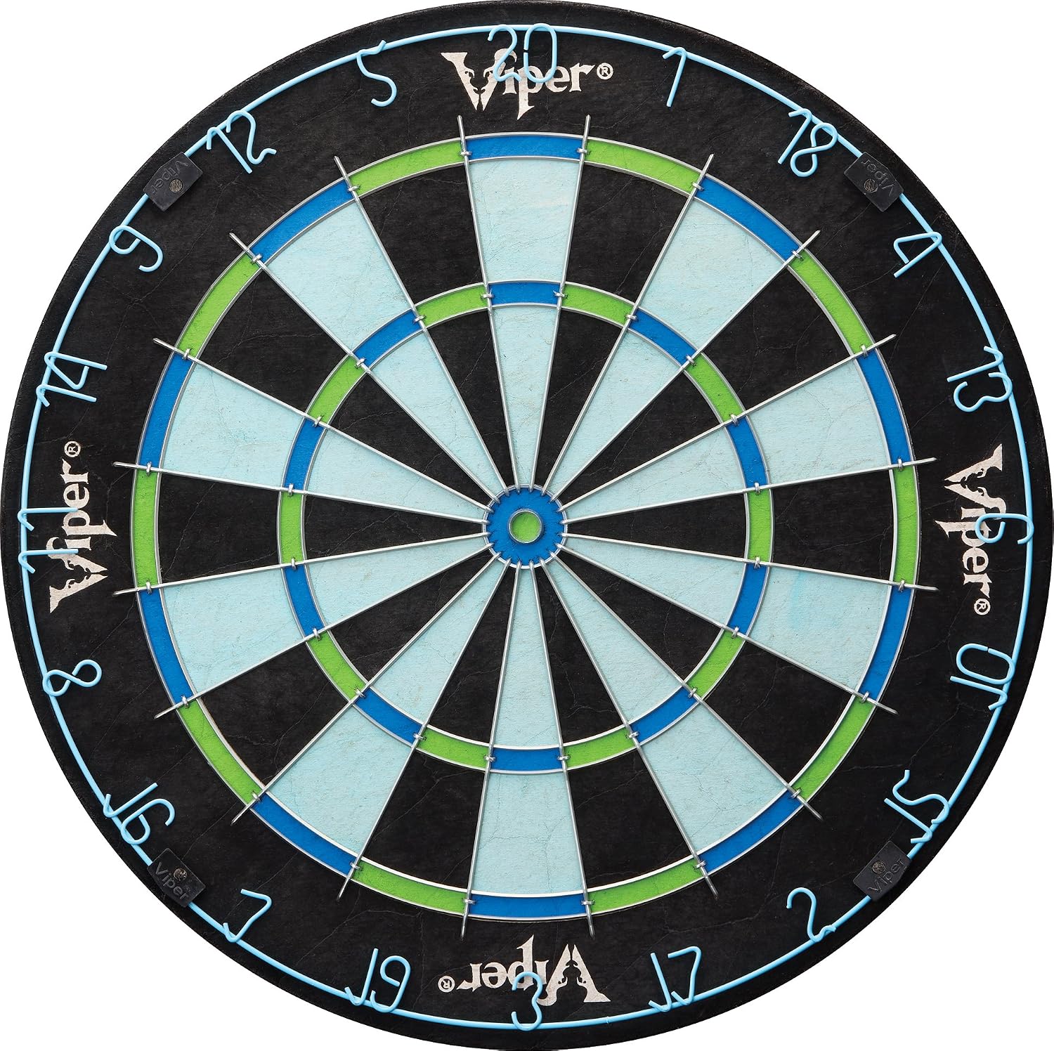 Viper Chroma Regulation Sisal Bristle Steel Tip Dart Board for Adults | 17.75 Inch Dartboard, Triangular Spider Wire