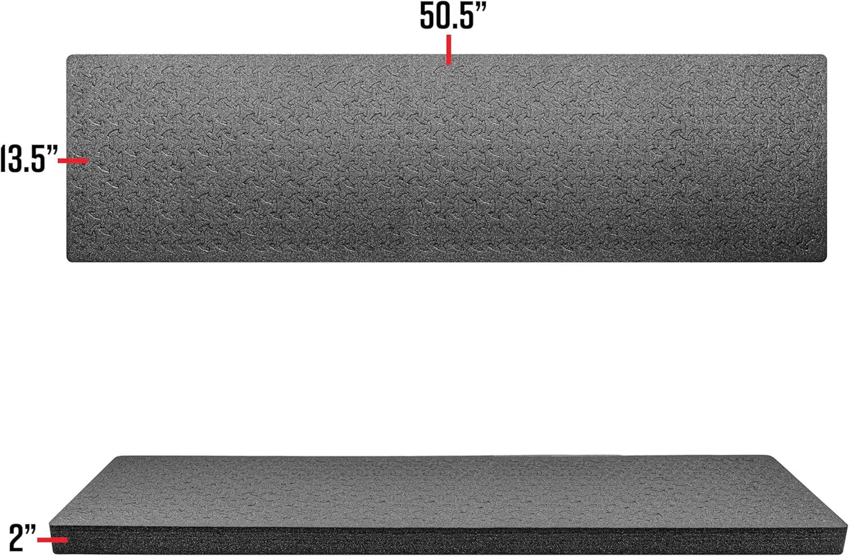RAGAR 50.5" x 13.5" Reconfigurable & Reusable Protective XP Crosslinked Foam Insert For Hard Rifle Cases (1 Ragar Layer)