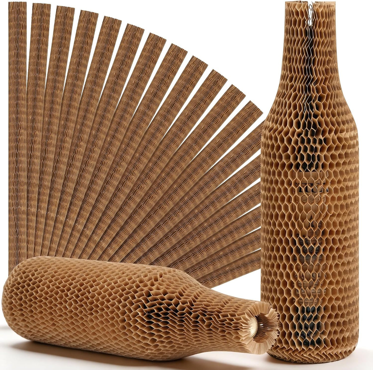 24 Pcs Wine Bottle Protector Sleeves by Honeycomb Paper