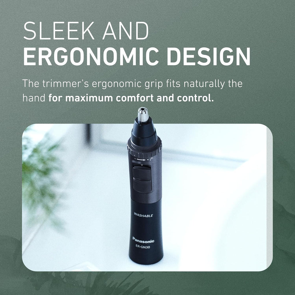 Men’s Ear and Nose Hair Trimmer, Wet Dry Hypoallergenic Dual Edge Blade, Ear Hair Trimmer for Men - ER-GN30-H