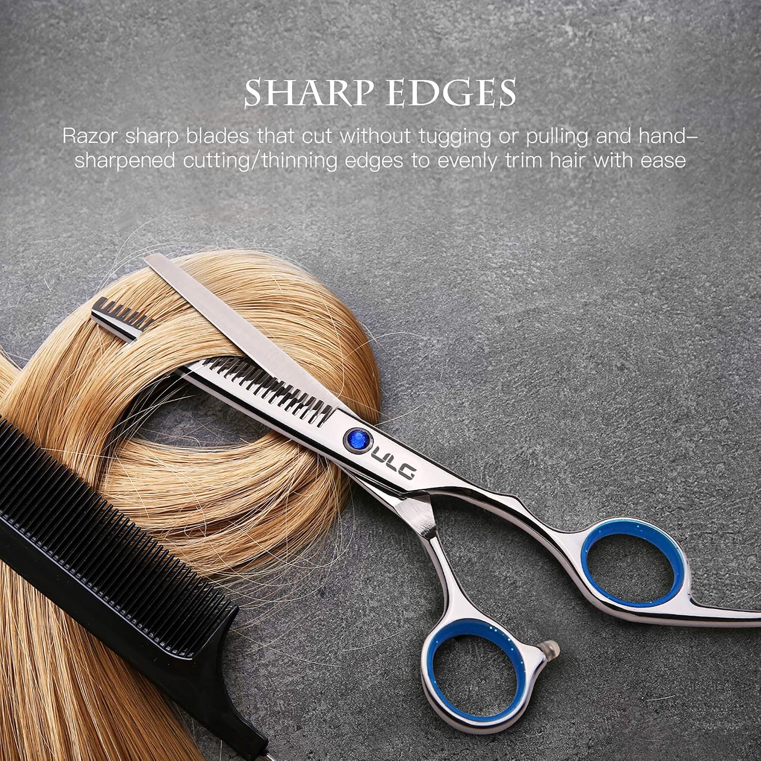 Hair Cutting Scissors Thinning Shears Kit ULG Professional Barber Hairdressing Texturizing Salon Razor Edge Scissor