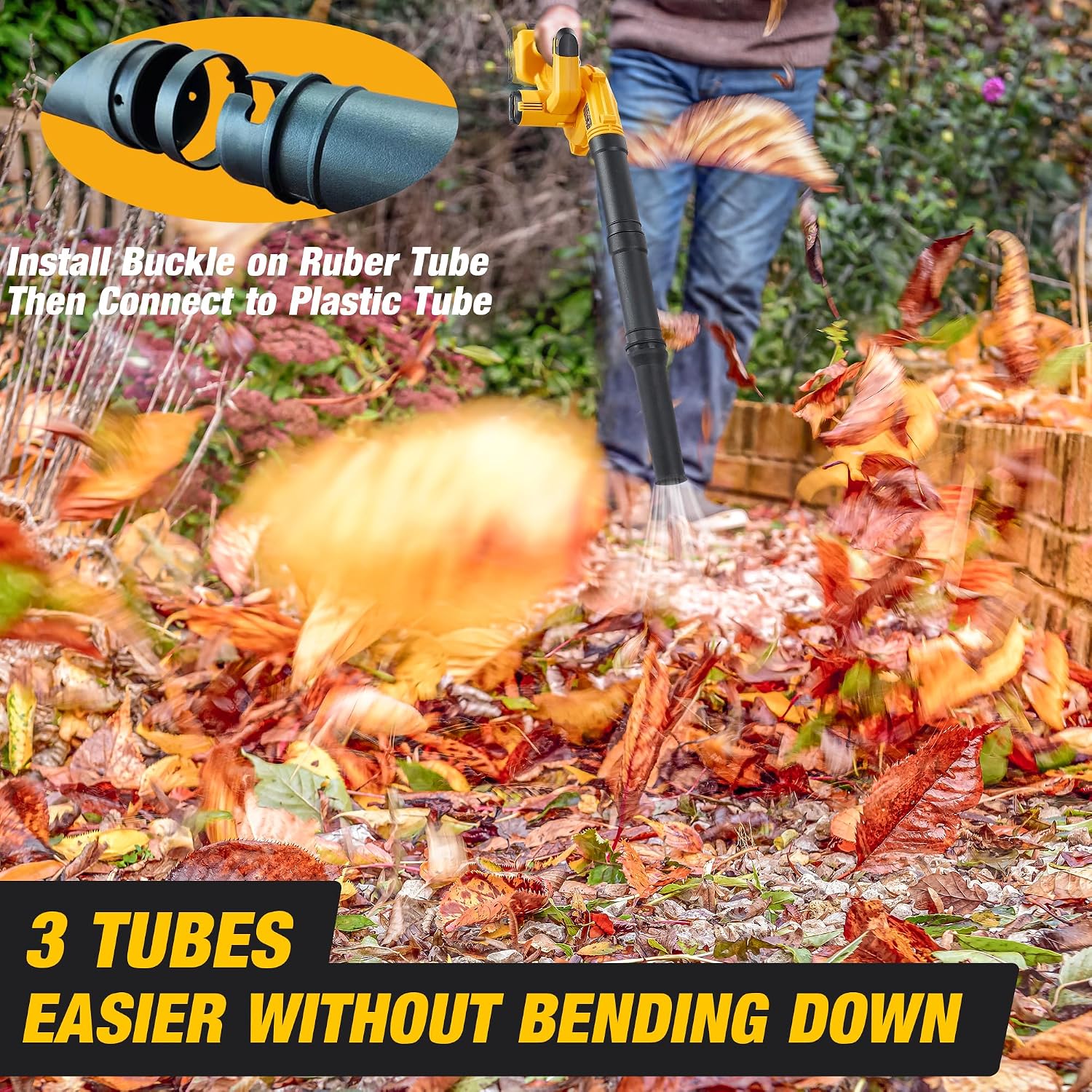 Cordless Leaf Blower for Dewalt 20V Battery,Electric Jobsite Air Blower with Brushless Motor,6 Variable Speed Up to