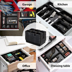 Interlocking Desk Drawer Bins Organizer, 42 Packs, Black
