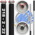 3-Pieces Bundle - Garage Door Torsion Springs (0.218x2x22), Winding Bars Tool, 8.5ft Garage Door Cables & Standard