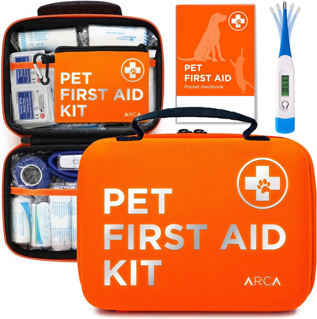 Cat & Dog First Aid Kit for Car - Pet Emergency Kit for Home Office Travel – Dog Camping Essentials with Digital
