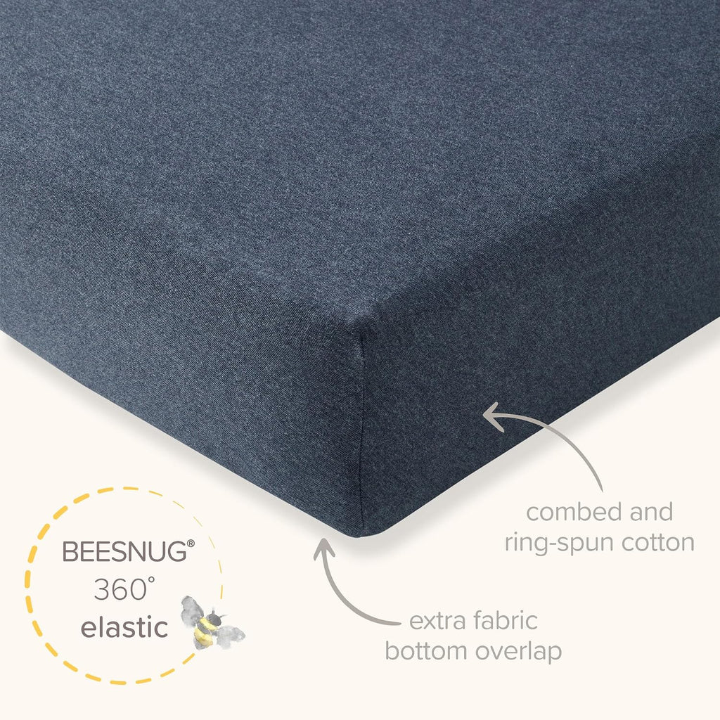 Organic Cotton Fitted Crib Sheet, Breathable Baby Bedding, Infant and Toddler Bed Sheet for Boys and Girls