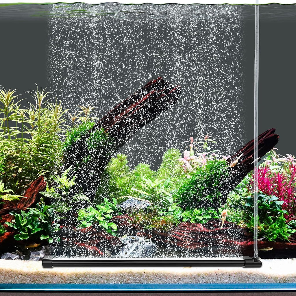 Aquarium Bubble Curtain Wall, Quiet Fish Tank Air Stone with Accessories, High Dissolved Aquarium Bubbler Oxygen