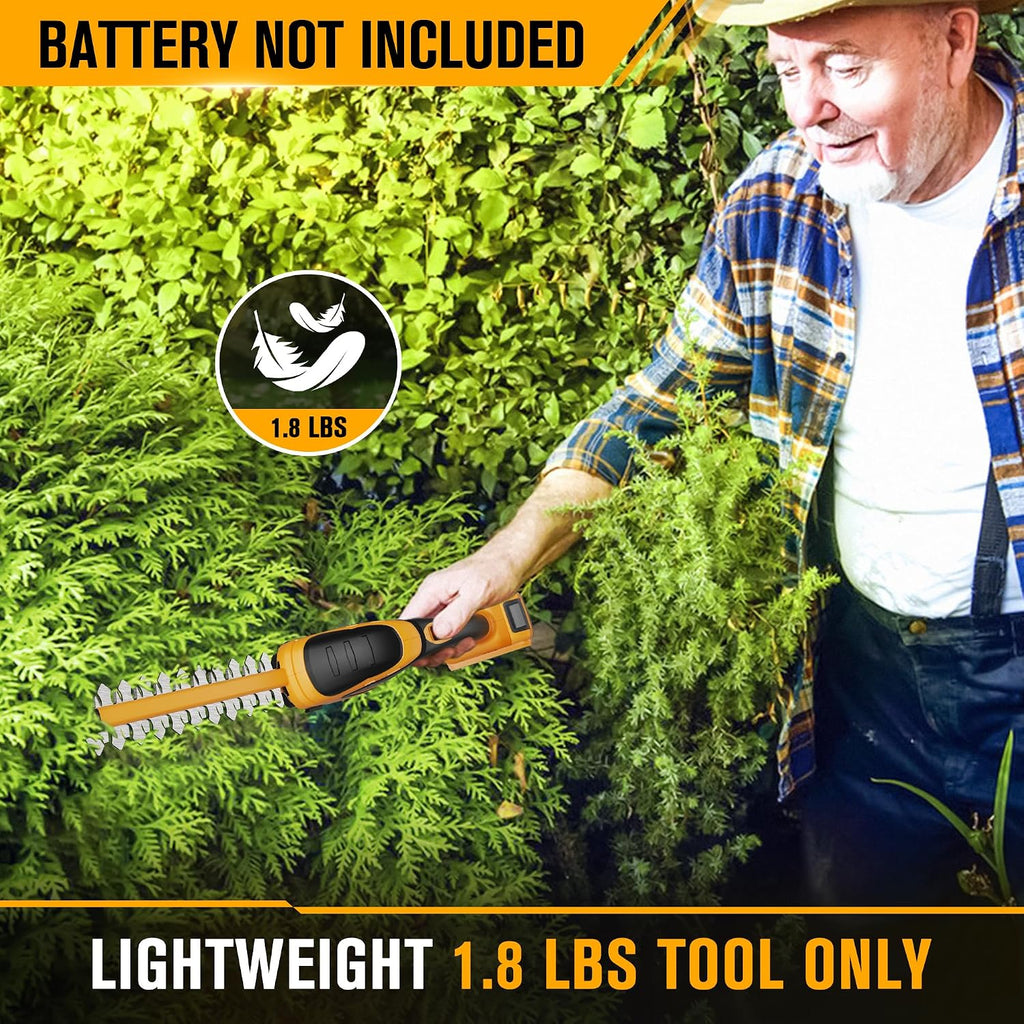 Cordless Hedge Trimmer Compatible with DEWALT 20V MAX Battery | Electric Hedge Trimmer Cordless Grass Trimmer, Bush