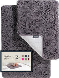 Bathroom Rugs Sets 2 Piece- Plush Bath Mat Set Quick-Dry Soft Chenille Mat with Rubber Backing, Absorbent Rug Set