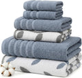 6 Piece Bath Towel Set – Bathroom Set with 2 Bath Towels, 2 Hand Towels, and 2 Wash Cloths – 100% Cotton, Super