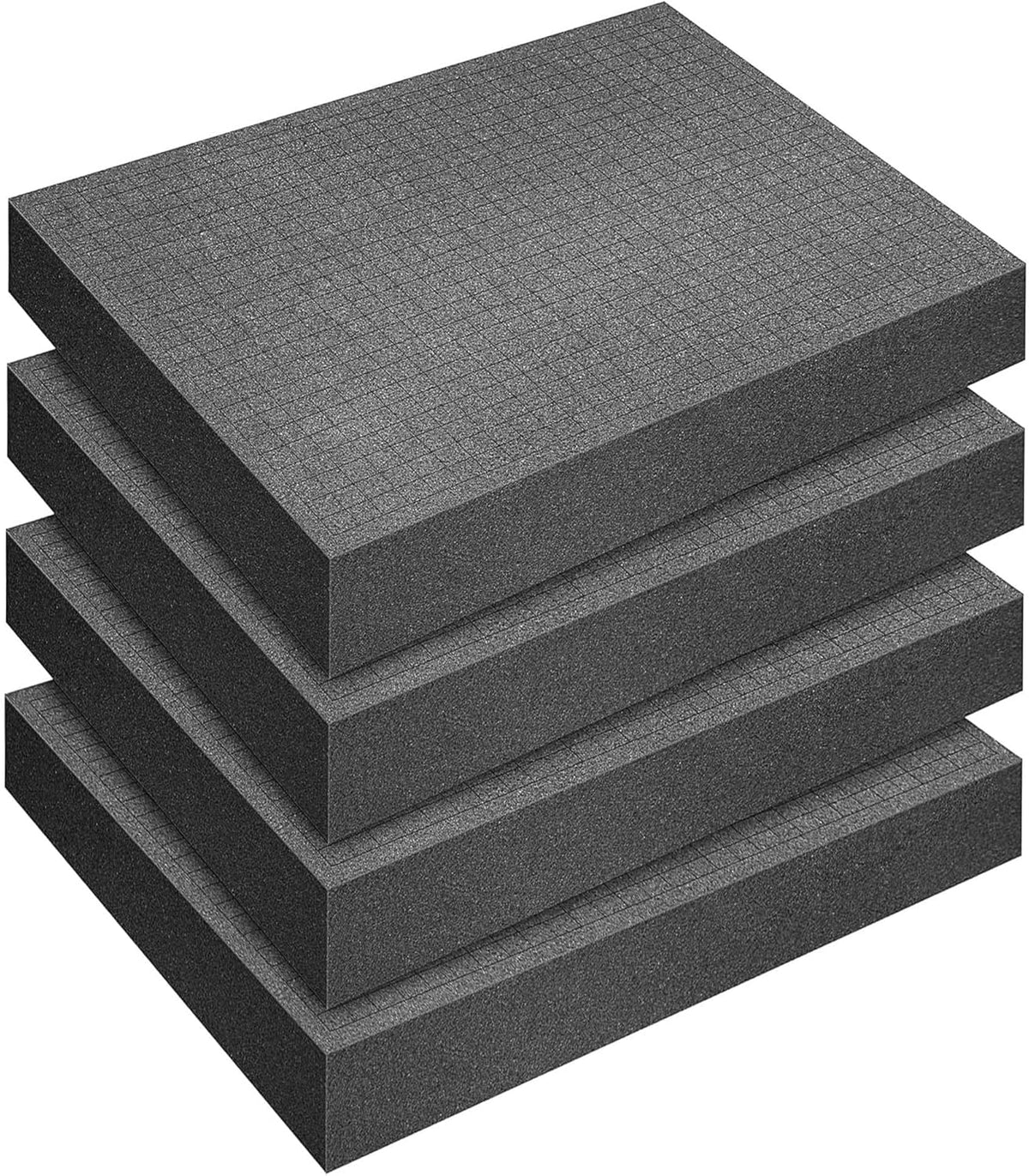 4 Pcs Pick Apart Foam Insert, 16'' x 12'' x 2'' Pre Cube Sheet Foams
