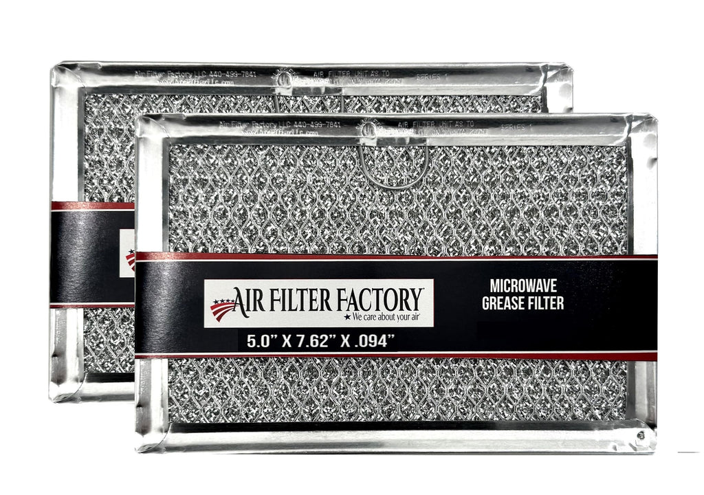 12-Layer 5" x 7.5" Pull Tab Microwave Grease Filter Replacements For Many GE, Frigidaire, Magic Chef & LG Microwave