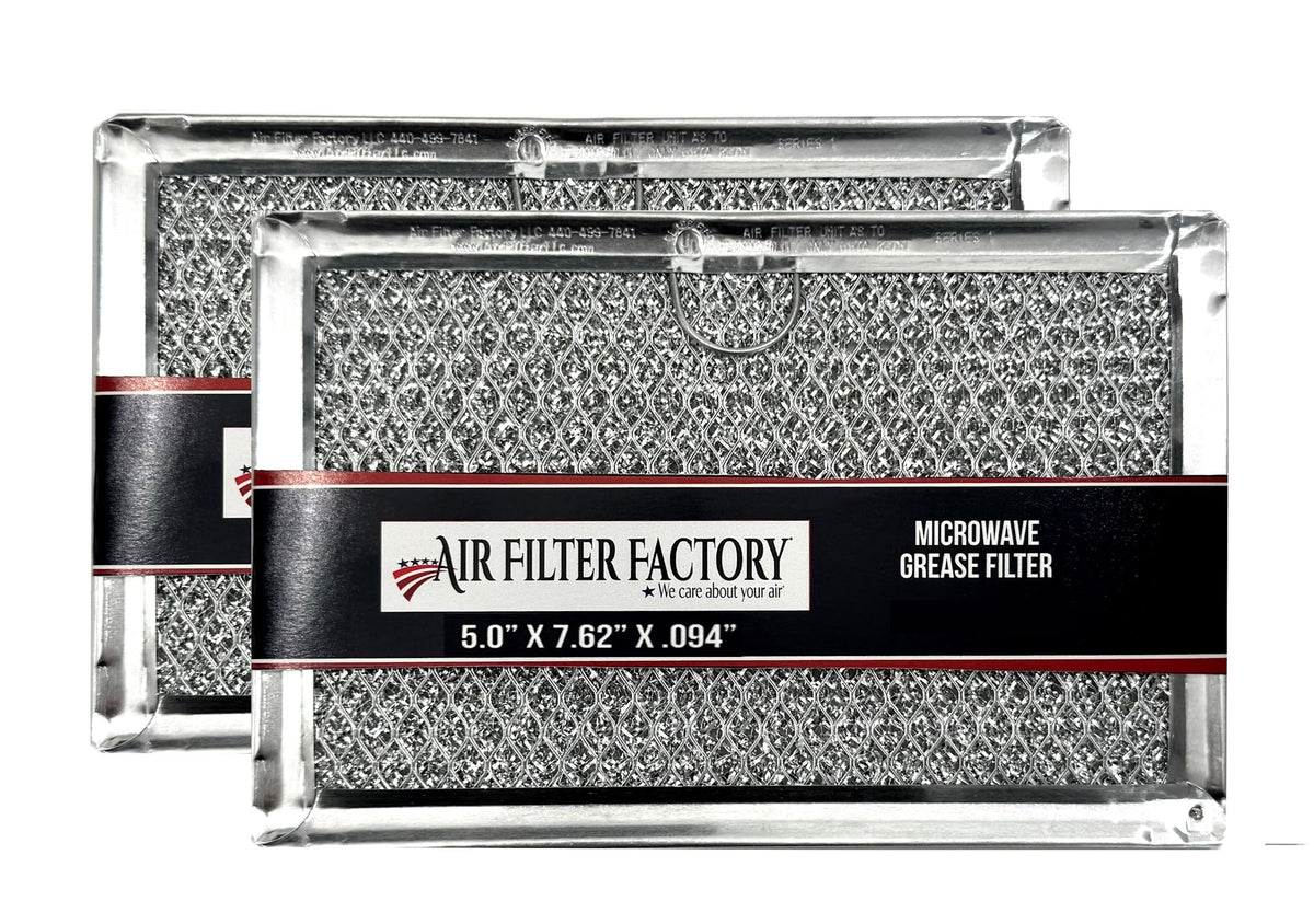 12-Layer 5" x 7.5" Pull Tab Microwave Grease Filter Replacements For Many GE, Frigidaire, Magic Chef & LG Microwave