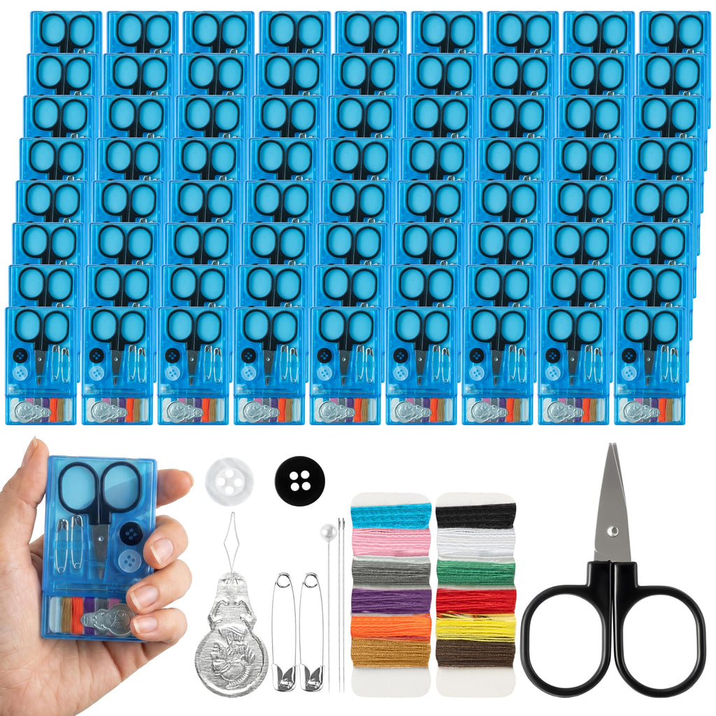 Mini Travel Sewing Kit - 48 Boxes Small Emergency Repair Bulk Set