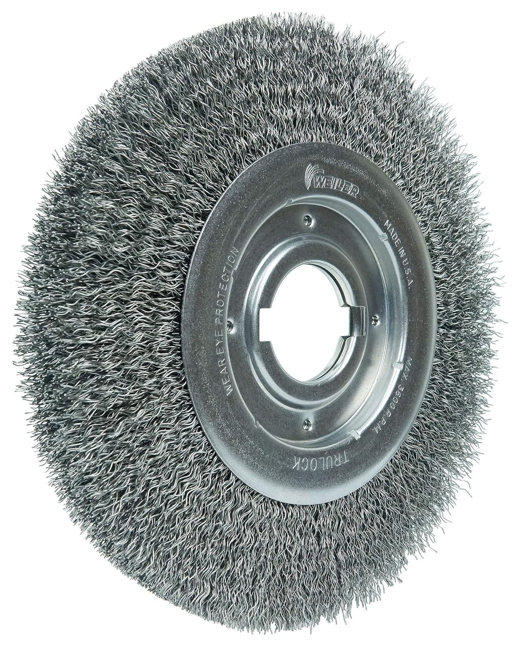 Weiler 06170 10" Medium Face Crimped Wire Wheel , .020" Steel Fill, 2" Arbor Hole, Made in the USA