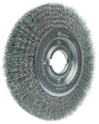 Weiler 06170 10" Medium Face Crimped Wire Wheel , .020" Steel Fill, 2" Arbor Hole, Made in the USA