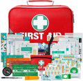 2-in-1 First Aid Kit (215 Piece Set) + 43 Piece Mini First Aid Kit -Includes Ice(Cold) Pack, Moleskin Pad and