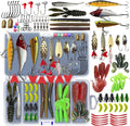 Fishing Lures Kit Set, Baits Tackle Including Crankbaits, Topwater Lures, Spinnerbaits, Worms, Jigs, Hooks, Tackle