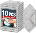 Double-Layer Steel Wire Cleaning Cloth - Non-Scratch Wire Dishcloth Rag Heavy Duty Scrub Pads Multi-Purpose Silver