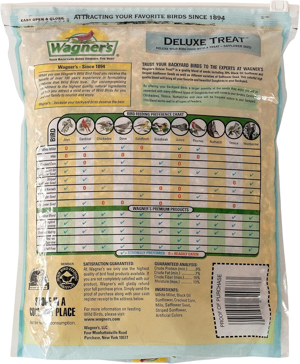 62067 Deluxe Treat Blend Wild Bird Food, 4 Pound (Pack of 1)