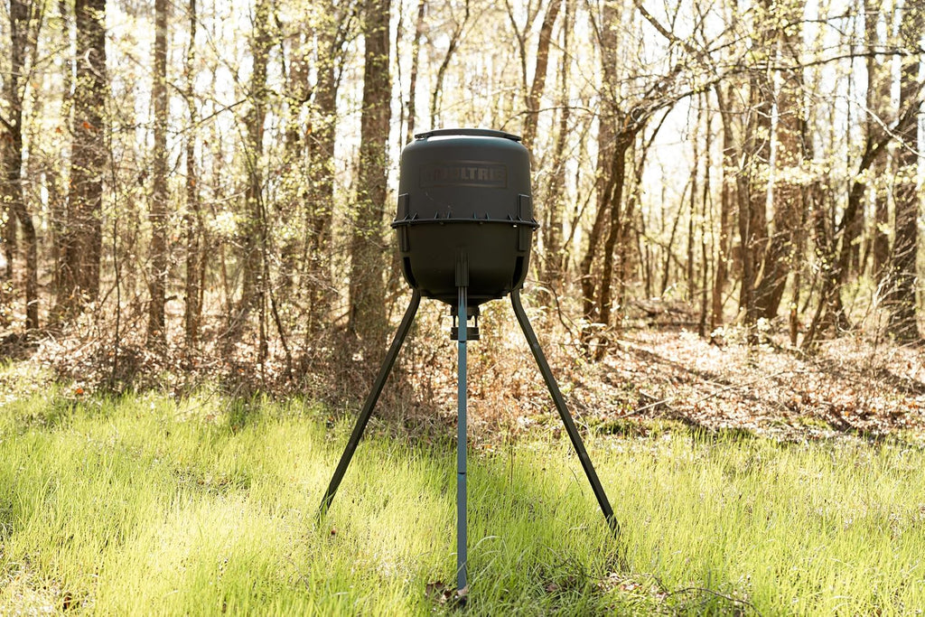 200 Lb Tripod Deer Feeder - Bluetooth App Control
