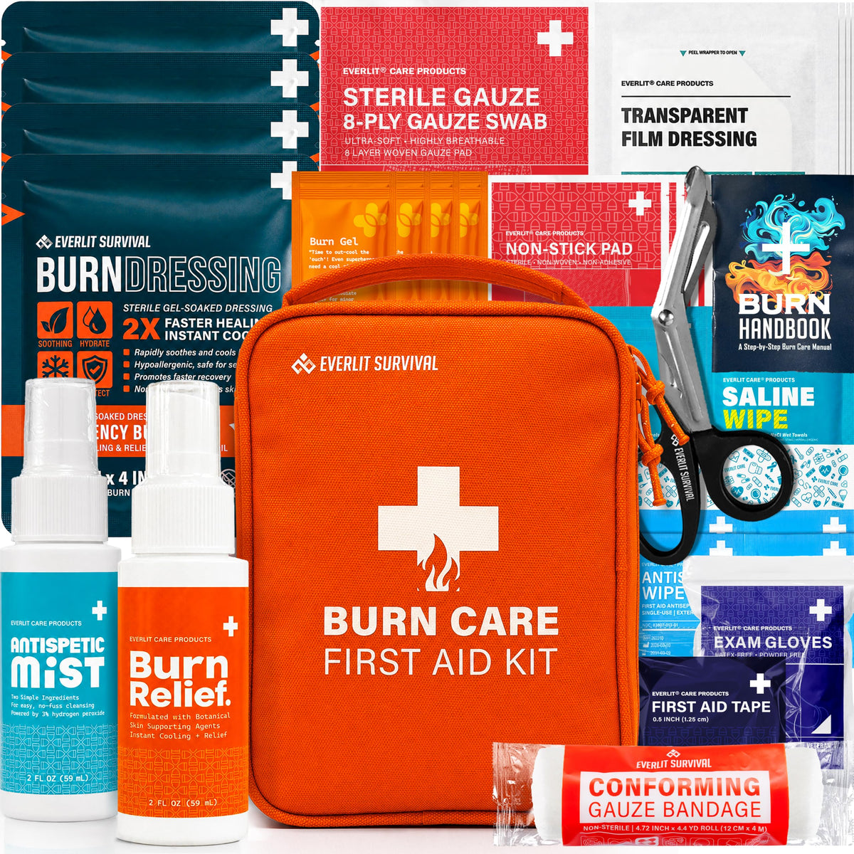 Everlit Burn Pro Kit | Complete First Aid Supplies Instantly Calm Burn Site