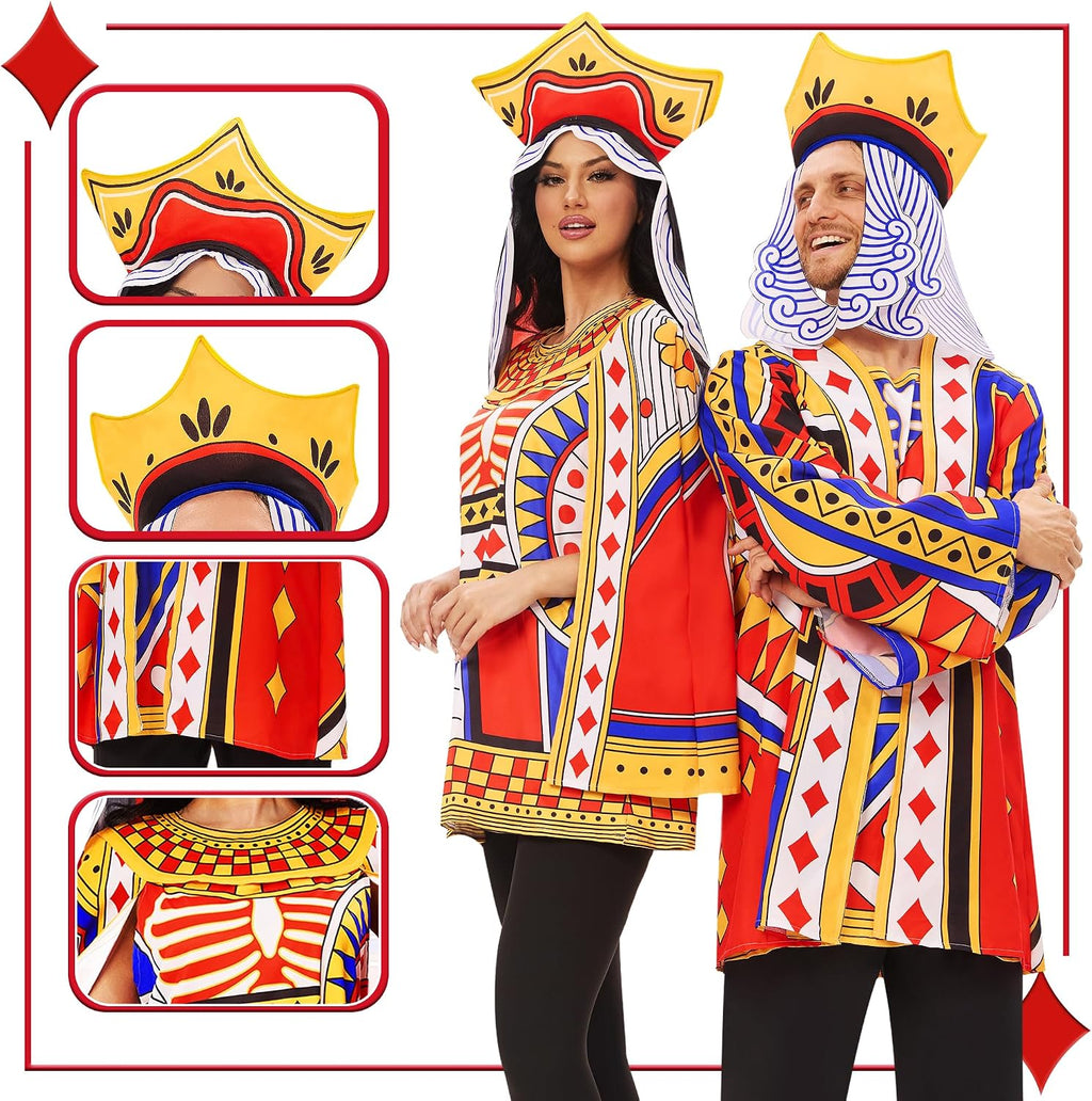 King and Queen Couples Halloween Costumes for Adults Funny Matching Costume | Funny Matching Couples Costume Outfit
