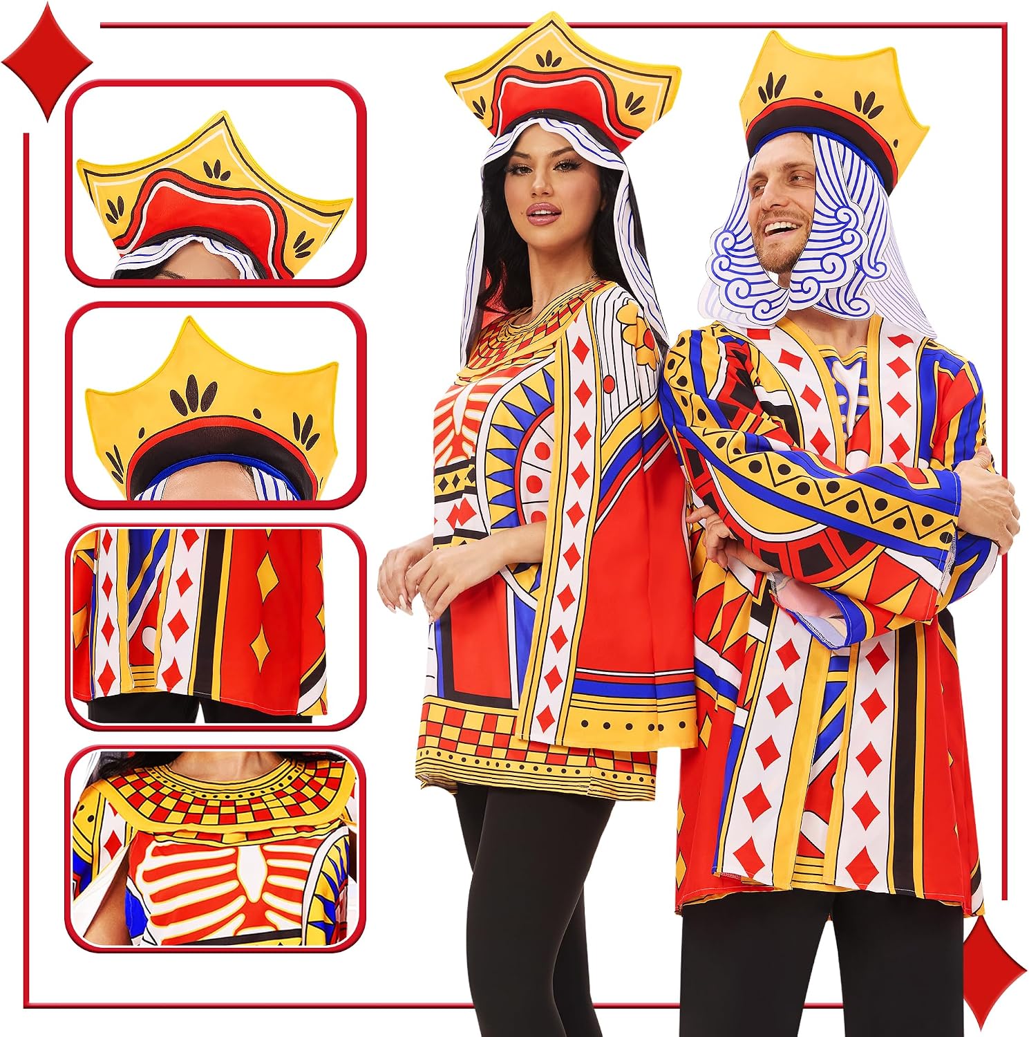 King and Queen Couples Halloween Costumes for Adults Funny Matching Costume | Funny Matching Couples Costume Outfit
