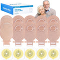 100 Count) 68 Colostomy Bags+32 Barriers, Two-Piece System with Hook and Loop Closure, Ostomy Supplies for Stoma