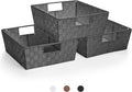 Set of 3 Large Storage Baskets for Organizing, Mesh Hand-Woven Design, Linen Closet Organizers and Storage, Organizer