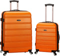 Melbourne Hardside 2 Piece Expandable Spinner Wheel Luggage Set, (20"/28"), Orange