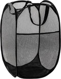 Pop Up Laundry Hamper, 70L Collapsible Mesh Laundry Basket with Side Pocket, Foldable Dirty Clothes Hamper with