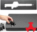 RAGAR 50.5" x 13.5" Reconfigurable & Reusable Protective XP Crosslinked Foam Insert For Hard Rifle Cases (1 Ragar Layer)