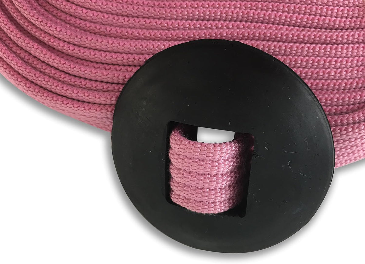 Lunge Line for Horses Cotton Horse Lunge Line with Bolt Snap & Rubber Stop (Pink, 24')