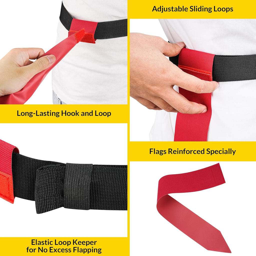 Flag Football Belts, Flag Football Set for Adults Kids and Youth, Flag Football Flags for Players Training Competition