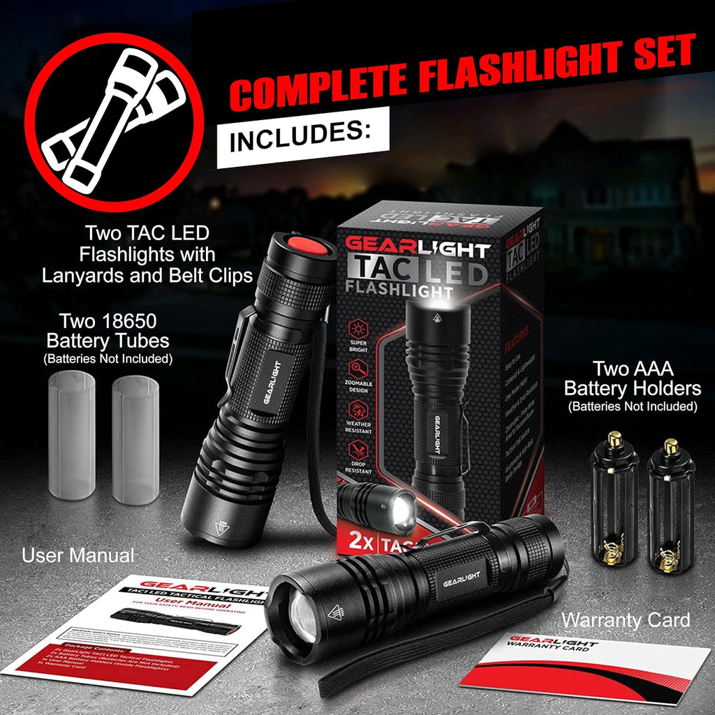 LED Tactical Flashlights High Lumens - Mini Flashlights for EDC Carry - Compact Powerful Emergency Flashlight Made