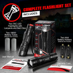 LED Tactical Flashlights High Lumens - Mini Flashlights for EDC Carry - Compact Powerful Emergency Flashlight Made