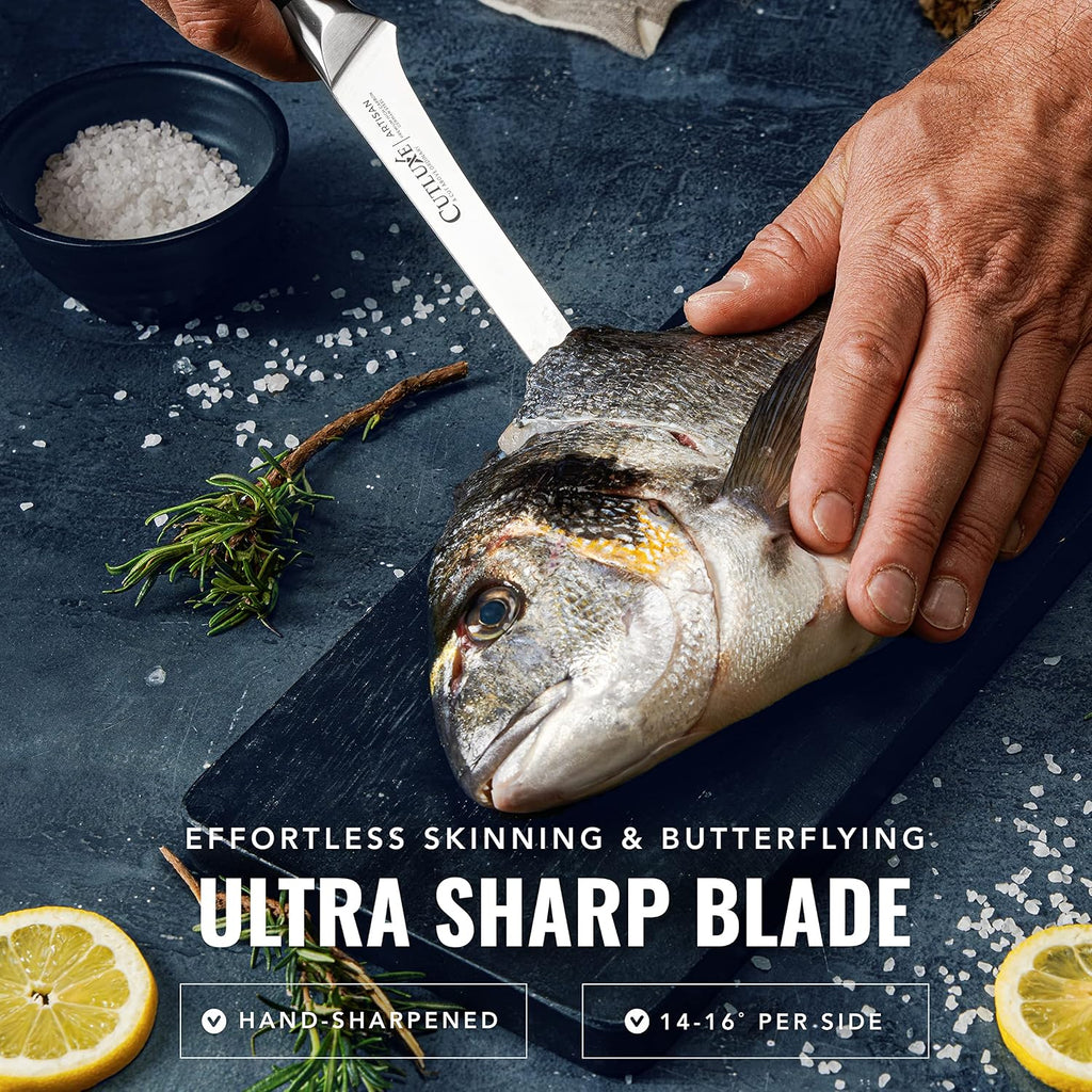 Boning Knife, 6" Razor Sharp Fillet Knife for Meat Cutting