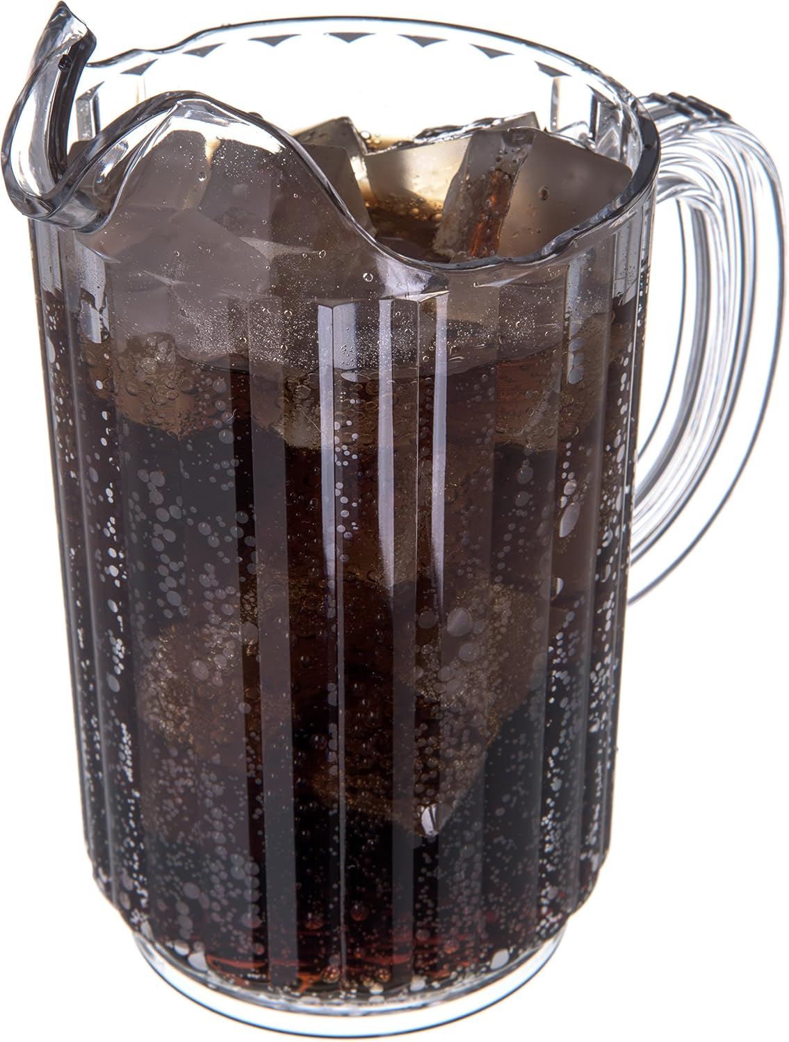 Pitcher, Plastic Pitcher with Ice Trap for Serving Cold Beverages at Home and in Commercial Setting, 32 Oz, 1 Count