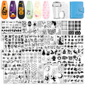 16PCS Nail Stamping Plates Nail Stamping Kit with Nail Art Stamper