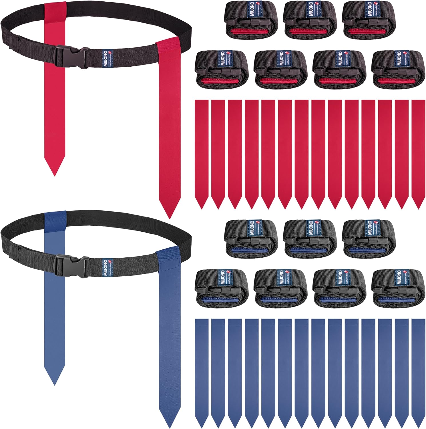 Flag Football Belts, Flags for Flag Football Set 14 Player, Flag Football for Kids Adults and Youth Training Equipment