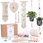 Macrame Kits for Adults Beginners with 126 Macrame Supplies and 7 Projects E-Book: DIY Macrame Kit with 165 Yards