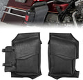 Side Saddlebag Guard Bag Organizer with Bottle Holder PU Leather | Compatible with Touring Road King Electra Glide