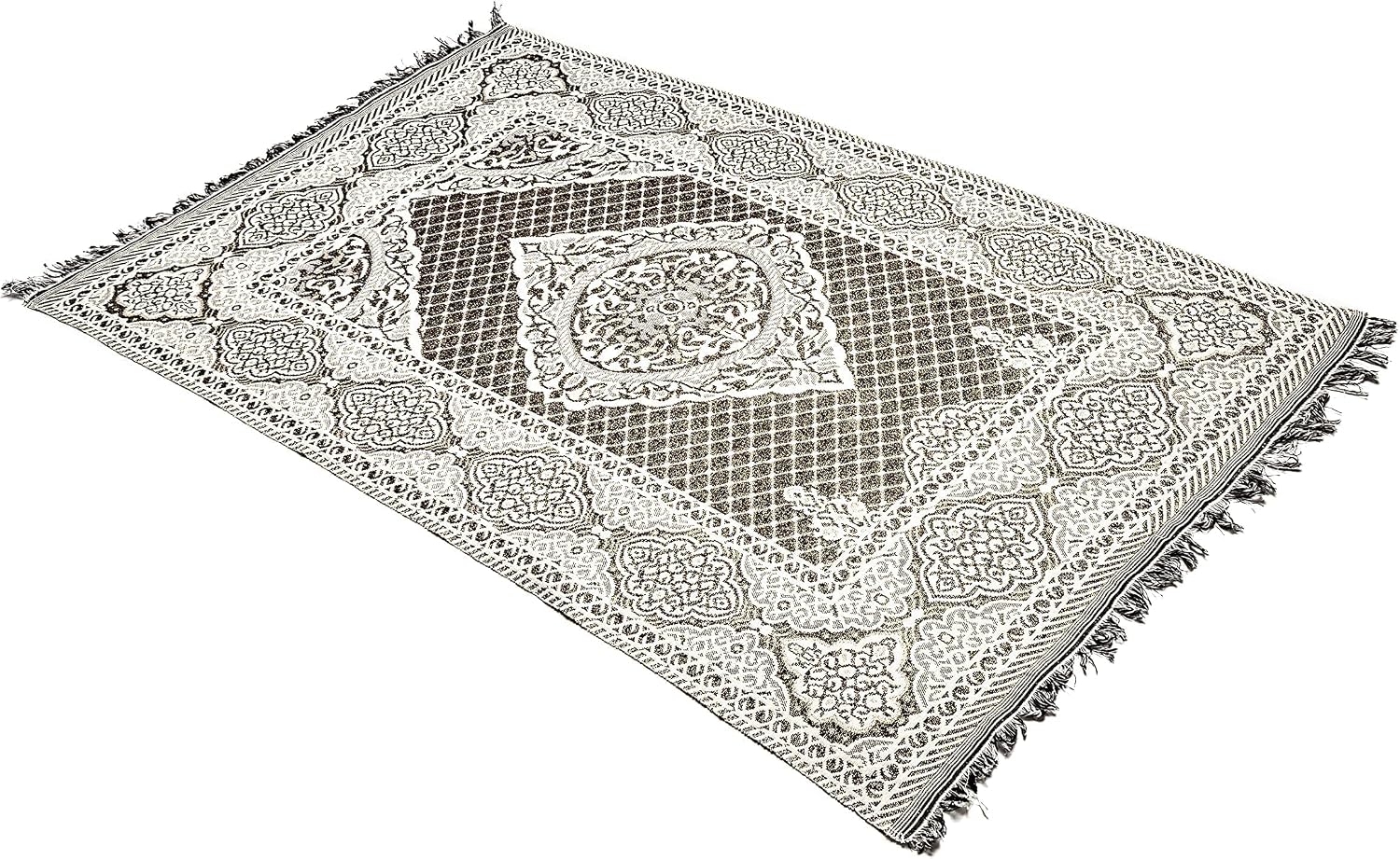 Ottoman Turkish Style Muslim Prayer Rug, Floral Pattern Prayer Mat (One Thin Prayer Rug)