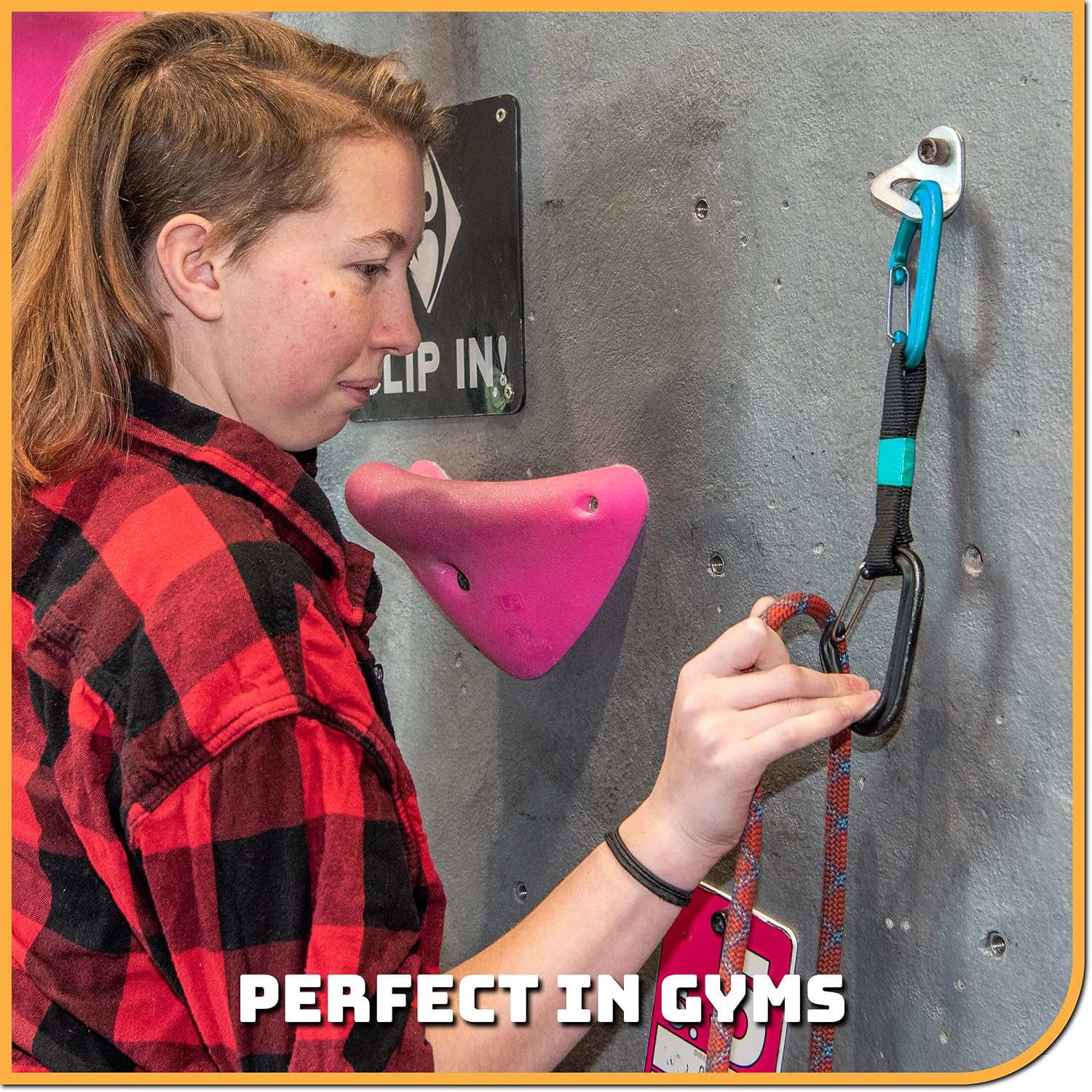 26kN Climbing Wall Bolt Hanger/Anchor/Tiedown for 3/8" Screw/Bolt Ideal for Rock Climbing and Home Gyms, Hammocks