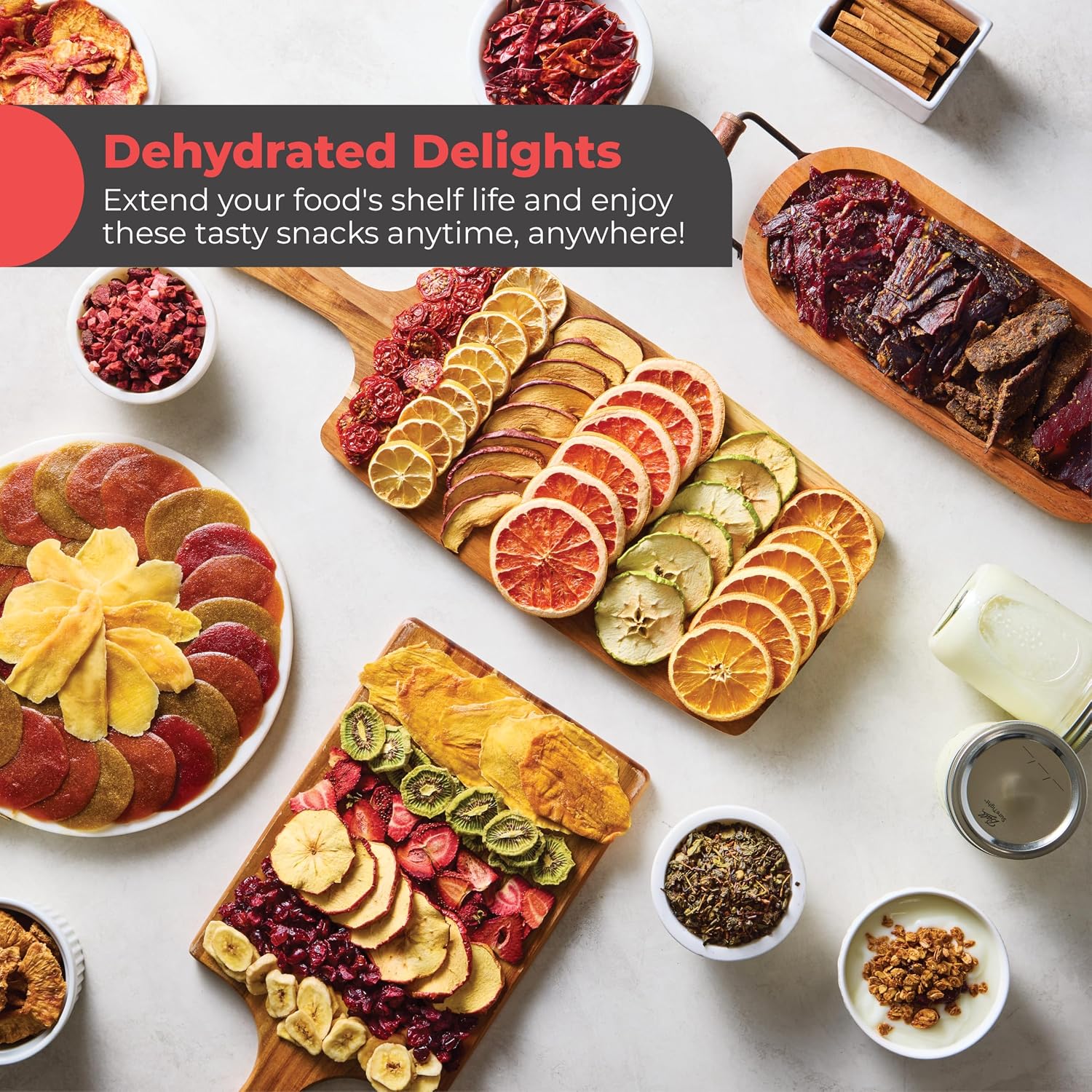 Premium Food Dehydrator Machine (10 Extra-Large Stainless Steel Trays) 700W Dryer for Beef Jerky, Fruits, Vegetables