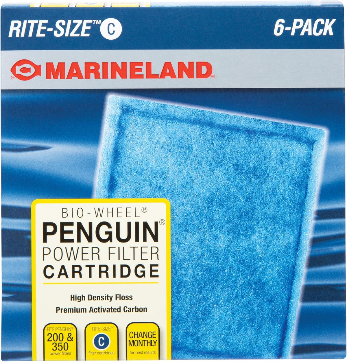 Bio-Wheel Penguin Rite-Size C Aquarium Filter Cartridge, 6 Count